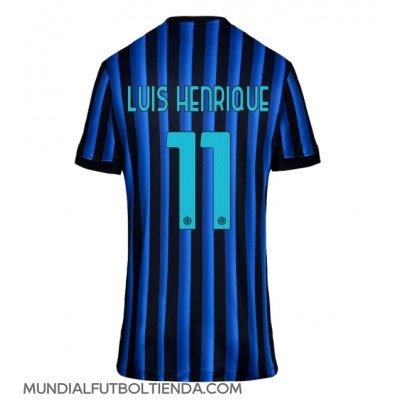 Camiseta Inter Milan Luis Henrique #11 Primera Equipación Replica 2025-26 para mujer mangas cortas Camiseta Inter Milan Luis Henrique #11 Primera Equipación Replica 2025-26 para mujer mangas cortas